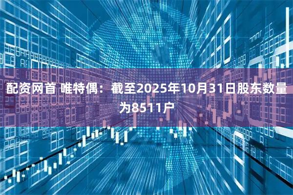 配资网首 唯特偶：截至2025年10月31日股东数量为8511户